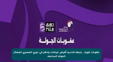 عقوبات قوية.. رابطة الأندية تُفرض غرامات وحظر في دوري المصري الممتاز الجولة السابعة